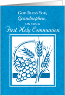 Grandnephew First Holy Communion Blue card