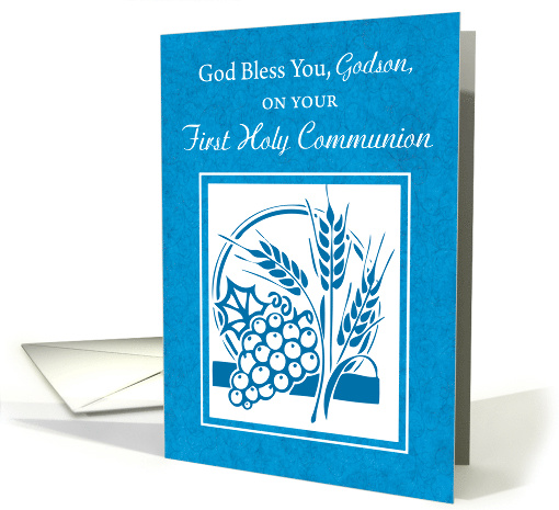Godson First Holy Communion Blue card (1054797)
