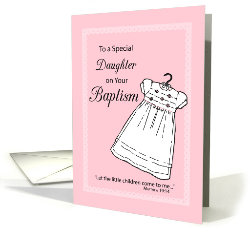 Daughter Baptism Congratulation with Pink and White... (1056941)