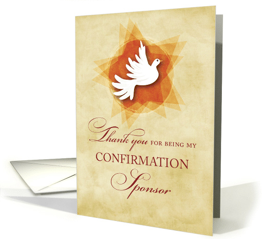 Thank You for being My Confirmation Sponsor Holy Spirit Dove card