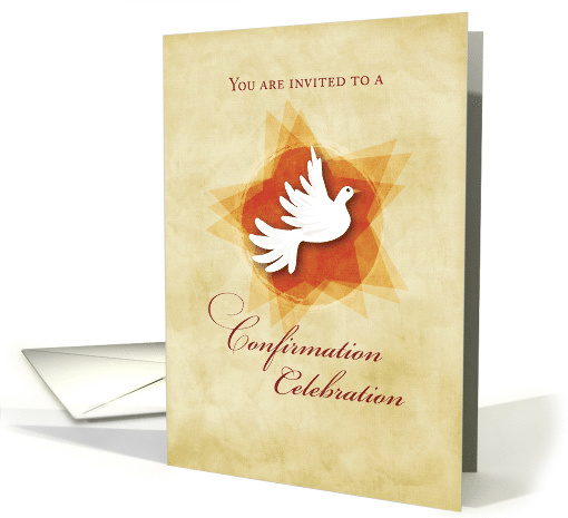 Invitation to Confirmation Party Dove Invitation Request card