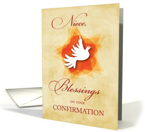 Niece Confirmations Congratulations and Blessings Dove card (1059015)