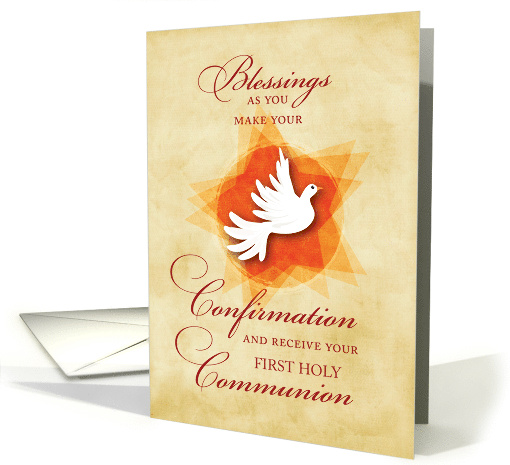First Communion and Confirmation Blessings with Dove card (1059031)