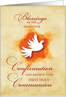 First Communion and Confirmation Blessings with Dove card