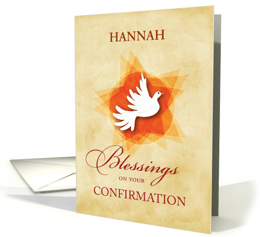 Custom Personalized Name Confirmation Congratulations Blessings card