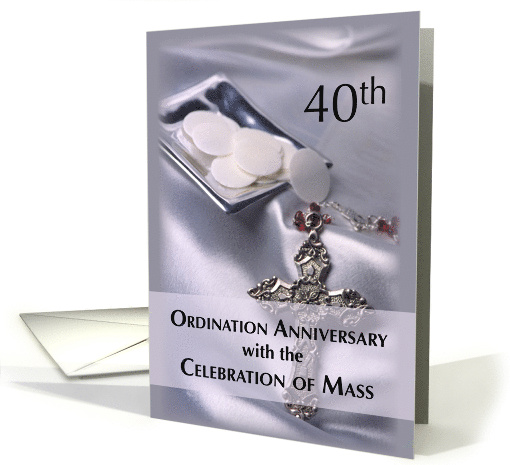 40th Ordination Anniversary with Mass Celebration Invitation card