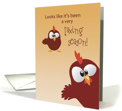 Happy Tax Day Funny with Animal Roosters card (1070739)