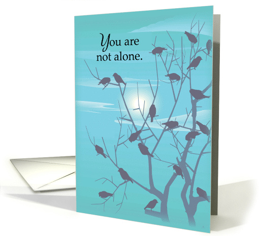 From All of Us End of Life Goodbye Group of Birds in Tree card