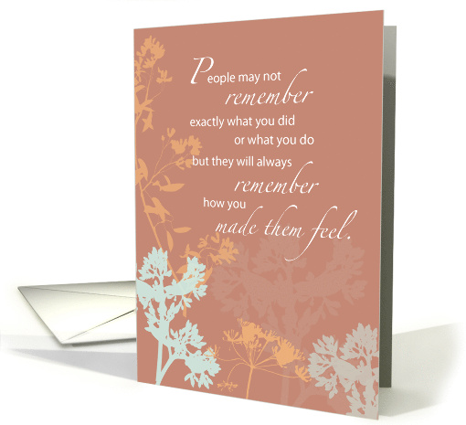 Saying Goodbye at End of Life Flowers card (1072782)