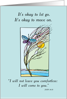 Christian Saying Goodbye End of Life Religious Butterfly Scripture card