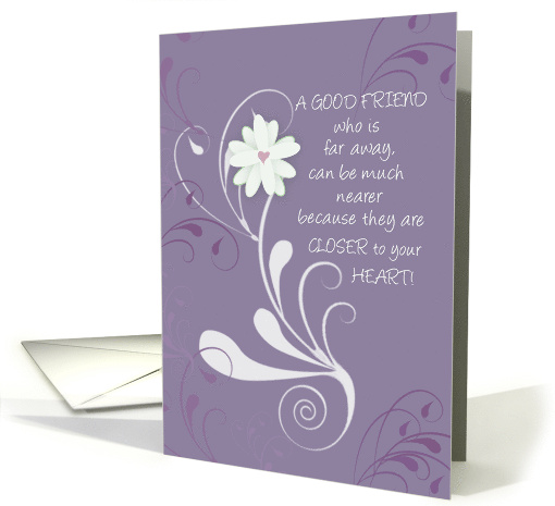 Friend Goodbye Hospice End of Life Heart in Flower card (1072864)