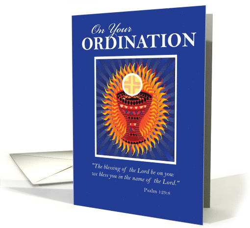 Ordination Congratulations Host and Cup card (1076832)
