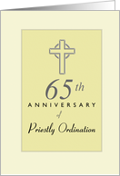 Priest 65th Anniversary of Ordination Yellow with Cross card