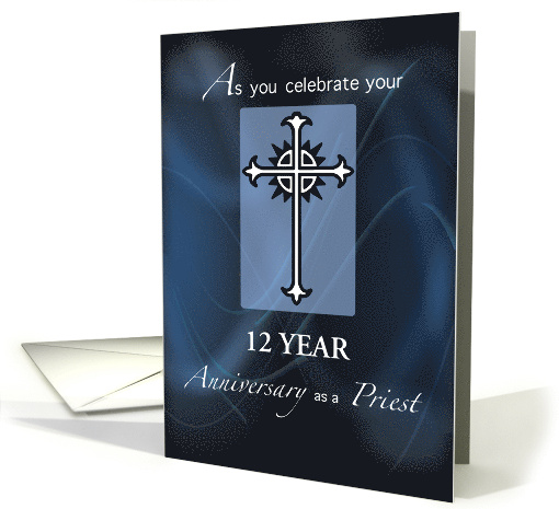 Custom 12th Year Ordination Anniversary of Priest card (1098384)