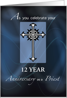 Custom 12th Year Ordination Anniversary of Priest card