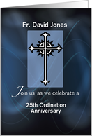 Personalize Name and Year 25th Ordination Anniversary of Priest card