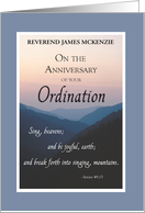 Personalized Custom Name Anniversary of Ordination Congratulation card