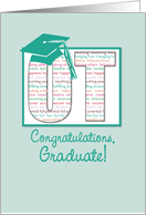 Occupational Therapy Graduation Congratulations, OT with Hat card