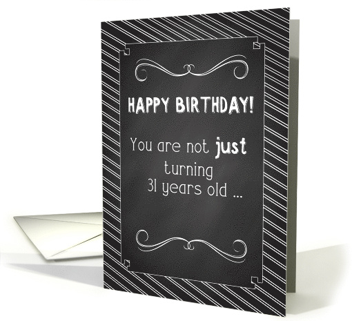 31 Year Old Happy Birthday Chalkboard Look card (1119258)
