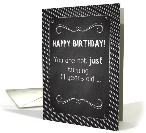 21 Year Old Happy Birthday Chalkboard Look card (1122138)