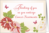 Thinking of You Through Cancer Treatments Flowers Butterfly card