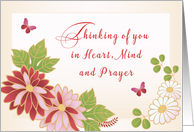 Feel Better Religious Message with Butterfly and Flowers card