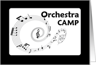 Orchestra Camp Black and White Music Notes Thinking of You card