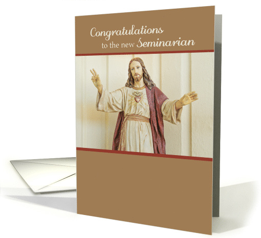 Congratulations Seminarian Sacred Heart card (1138796)