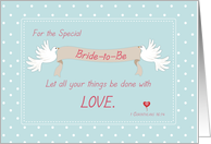 Bridal Shower Doves Religious card