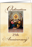 Ordination Anniversary Customize Any Year Angels at Altar card