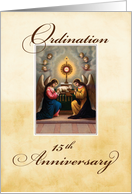 15th Ordination Anniversary Angels at Altar card