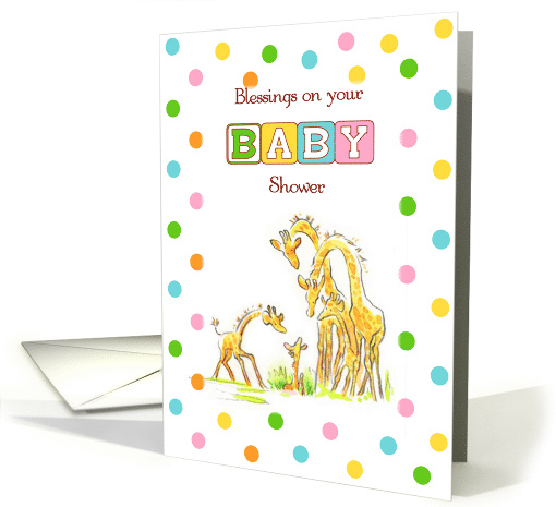 Baby Shower Giraffe Religious card (1144796)