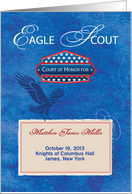 Eagle Scout Court of Honor Ceremony Program Blue Shield Blank Inside card