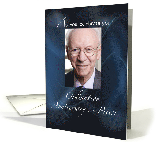 Custom Photo Anniversary Ordination Priest card (1151348)