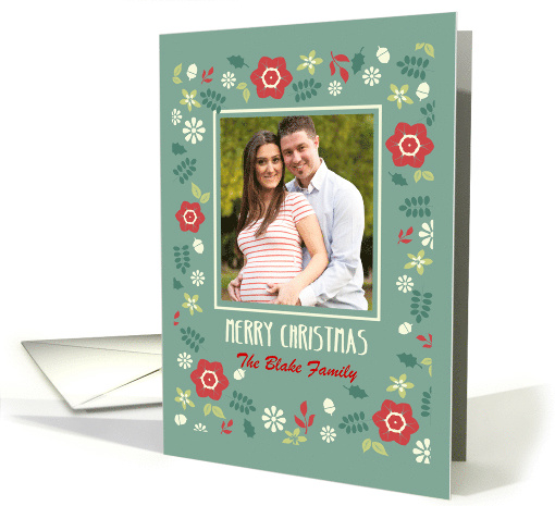Photo Custom Personalized Christmas Hand Drawn card (1159358)