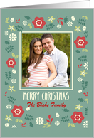 Photo Custom Personalized Christmas Hand Drawn card