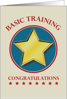 Military Basic Training Graduation Congratulation Gold Star card