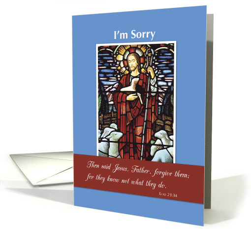 Im Sorry Religious Good Shepherd card (1161224)