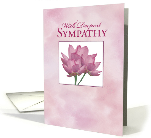 Sympathy Pink Lotus Flower card (1161648)
