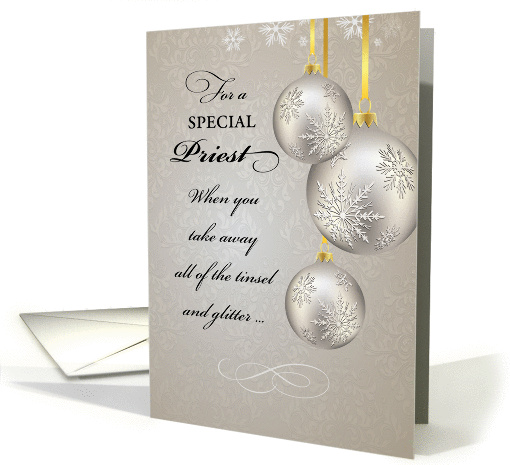 Catholic Priest Christmas, Elegant card (1162464)