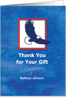 Personalized Name Matthew Thank You for Project Gift on Blue card
