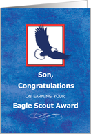 Son Eagle Scout Congratulations Eagle on Blue card