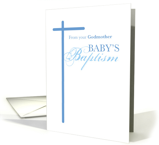 From Godmother on Baptism of Boy Blue Cross card (1170496)