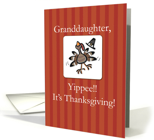 Granddaughter Thanksgiving Happy Turkey Religious Blessings card