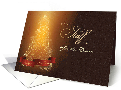 Staff Thank You at Christmas, Customizable card (1201412)