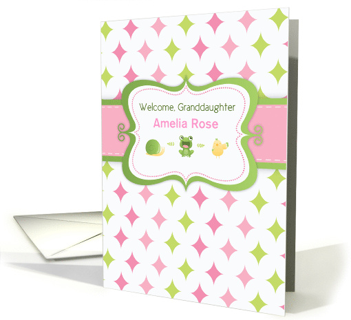 Granddaughter Baby Welcome Custom Personalized Name card (1203524)