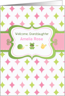 Granddaughter Baby Welcome Custom Personalized Name card