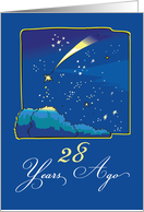 Adoption Anniversary 28 Years Night Sky with Adopted Shooting Star card