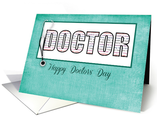 Doctors Day in Words card (1243206)