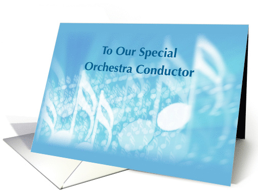 Orchestra Conductor Birthday Notes on Blue card (1244460)